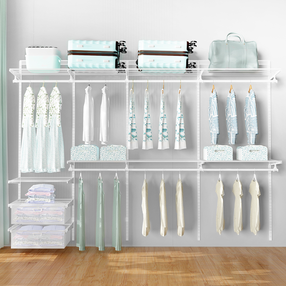 Wall-mounted DIY closet system