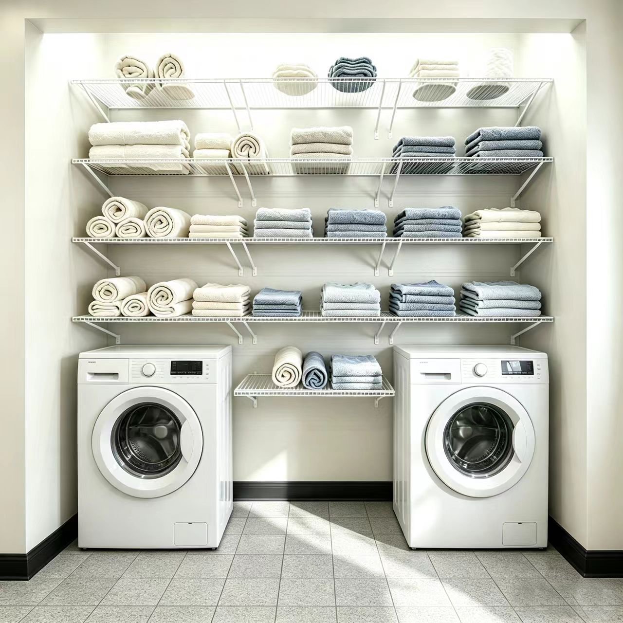 wall-mounted-wire-shelving wire shelving