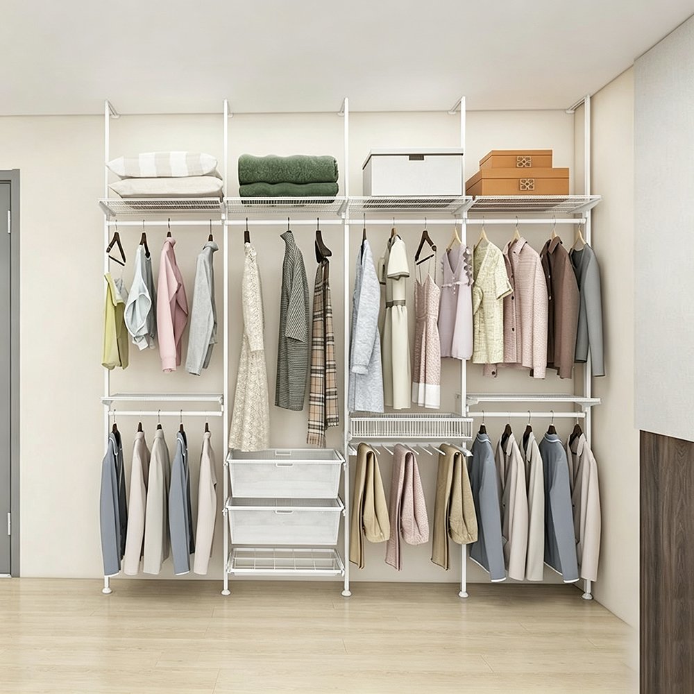 Post metal wardrobe system