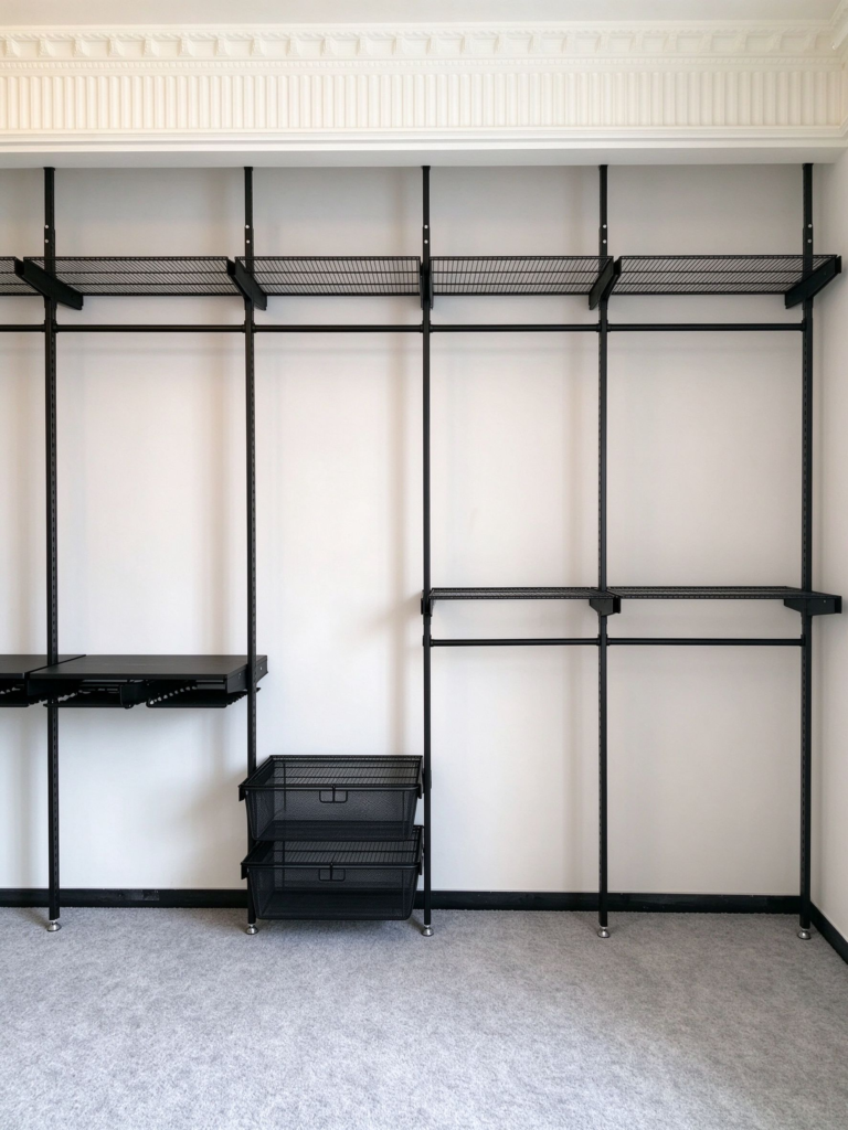 Post-to-Ceiling Metal Wardrobe Systems